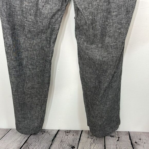 Charter Club Straight Leg Linen Cotton Gray Pants Size 14 - Picture 10 of 16